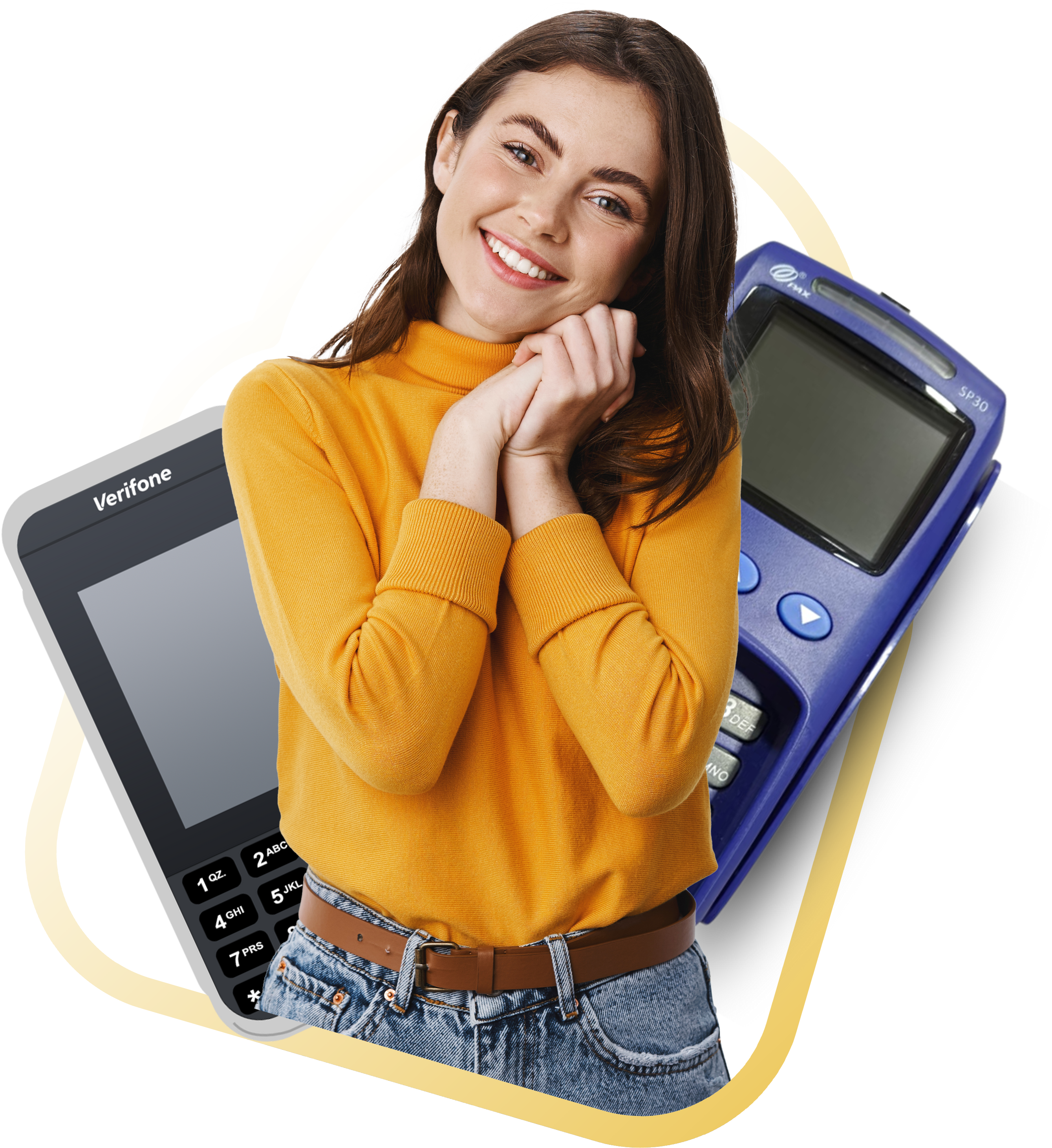 imagen mujer con pinpad